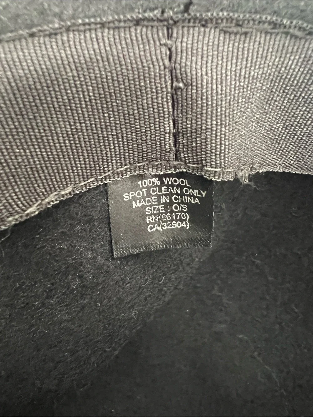 Black Wide Brim Felt Hat - Picture 4 of 6